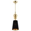 Lampa wisząca czarno-złota abażurowa ozdobna designerska elegancka klasyczna minimalistyczna QUEEN MP-8846-18 black gold Step Into Design